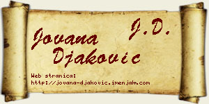 Jovana Đaković vizit kartica